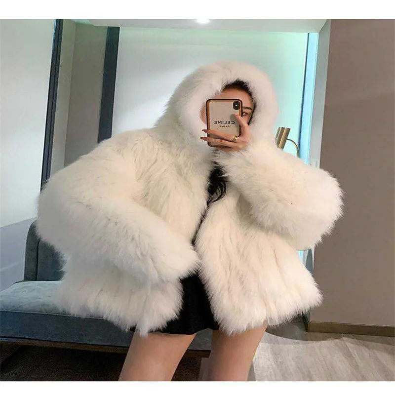 

New Women Jacket Faux Velvet Cashmere Long Fur Female Khaki Pink White Parkers Warm Windproof Thicken Outdoor Women's Winte Coat