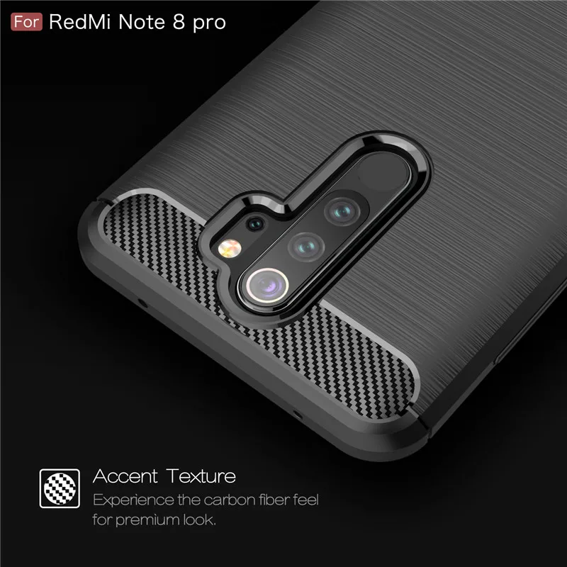 Для Xiaomi Redmi Note 8T чехол силиконовый ударопрочный матовый из ТПУ для 8 Pro с защитой от