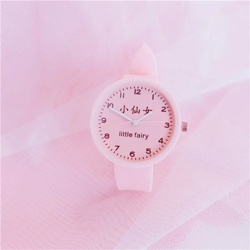 

2020 Small Fresh Quartz Watch Female Student Korean Version Simple Lovely Girl Clock Silicon Belt Relogio Feminino