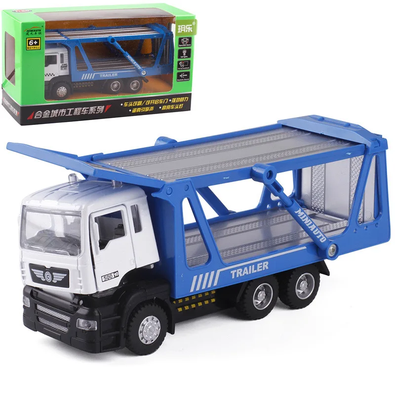 

Jianyuan Car Freight Truck Alloy Car Model Engineering Vehicle Sound And Light Warrior Version CHILDREN'S Toy 5010 Boxed