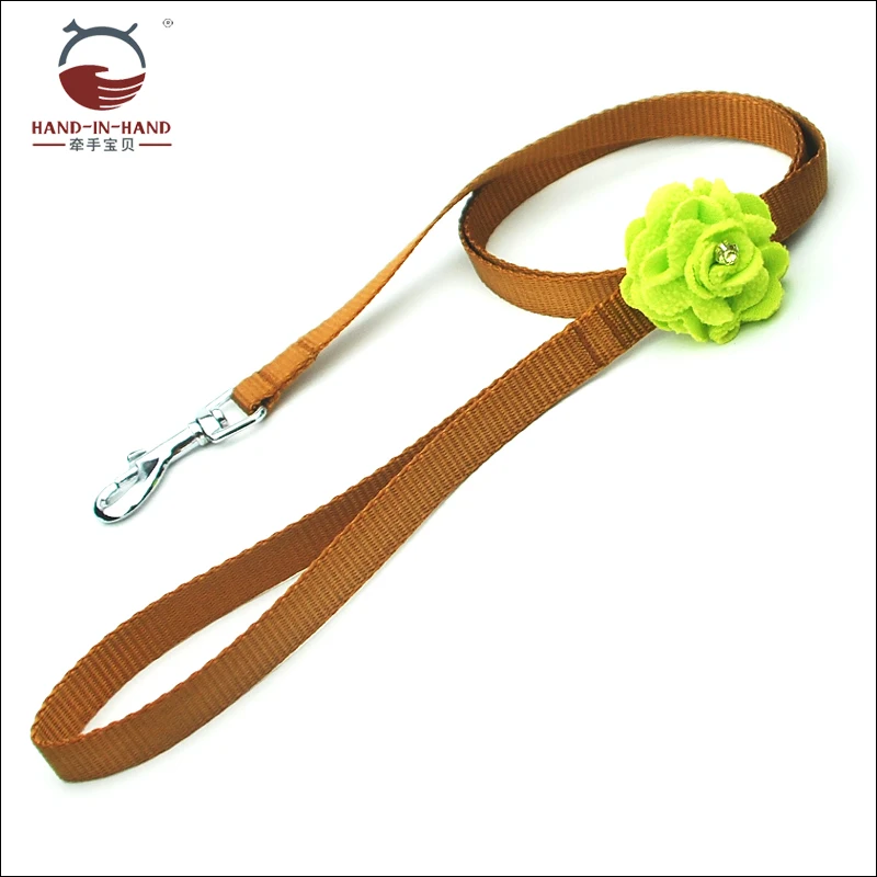 

Dog Leashes Pet Products Small Medium Dog Nylon Suede Roses Plain Color lead