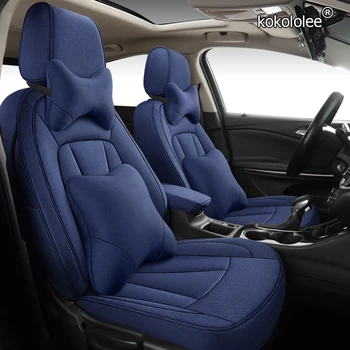 

kokololee Custom FLAX car seat covers set For PEUGEOT 206 207 301 307 408 308 308s 508 3008 2008 4008 5008 407 607 car seats