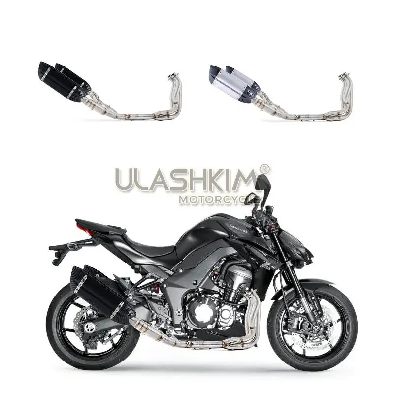 Полная выхлопная система мотоцикла без шнуровки для kawasaki Z1000 Z1000R Z1000J Ninja1000 2010- Модифицированная средняя Соединительная труба