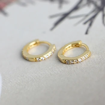 

Hot Selling Round Micro Inlaid Zircon Personality Trend Earring S925 Sterling Silver Earrings For Women Gifts