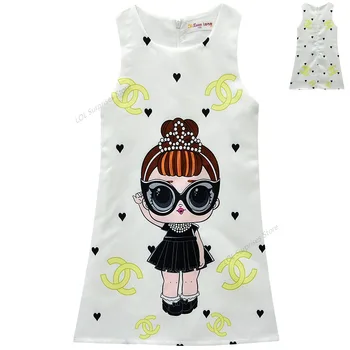 

LOL Clothes For Girls Surprise Dolls L.O.L Princess Dress Girl Kids Dresses Cartoon Skirt Children Christmas Gifts