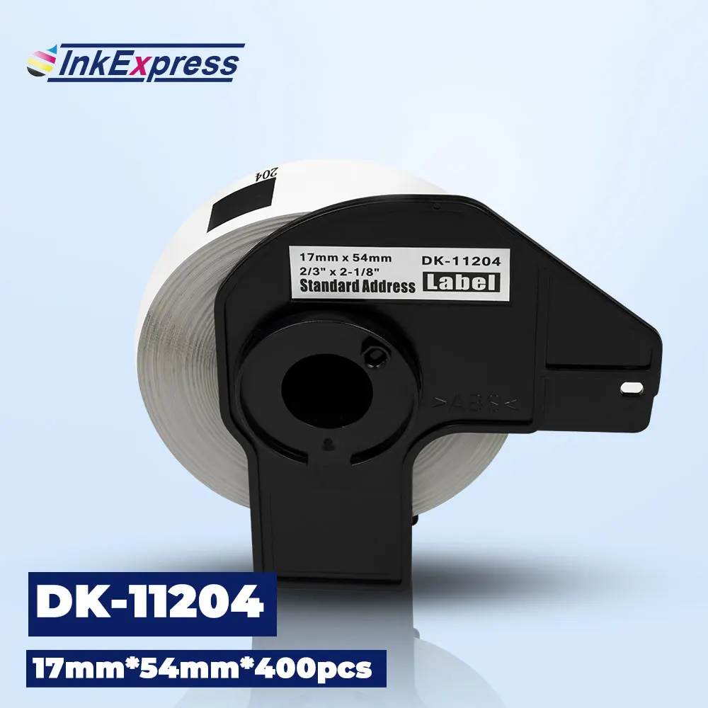 

InkExpress DK-11204 White Paper Address Labels 17*54mm Multi-Purpose Thermal Paper Compatible For Brother DK-1204 Label Printer