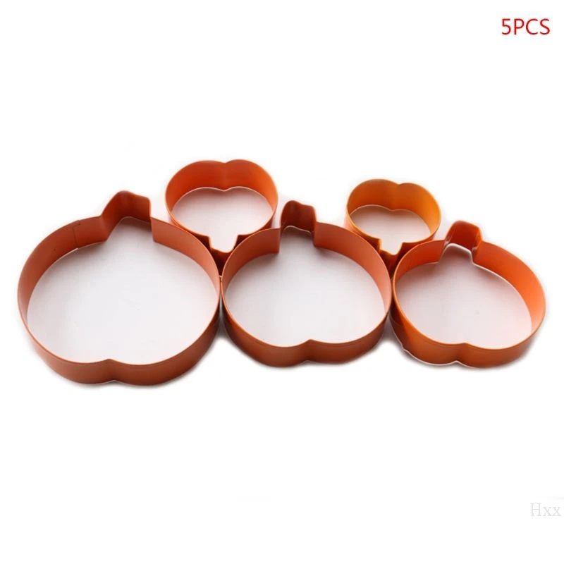 

2019 5pcs/set Halloween Pumpkin Stainless Steel Cookie Biscuit Cutter Pastry Cake Decor Baking Fondant DIY Mold Tools