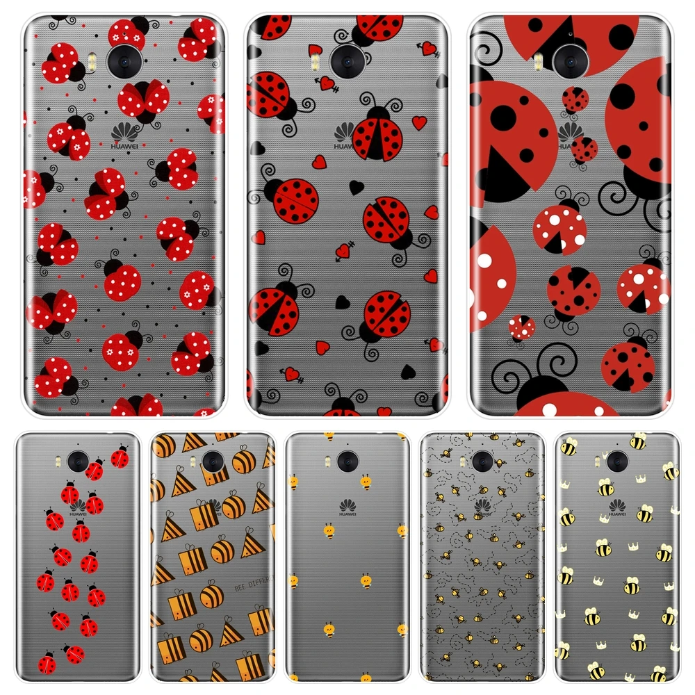 Bee Ladybug Phone Case Silicone For Huawei Y3 Y5 Y6 Ii Y7 2017 Pro Soft