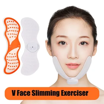 

Double Chin Skin Face Slimming Muscle Stimulator Facial Massager Reduce Lift Tools With Gel Pads