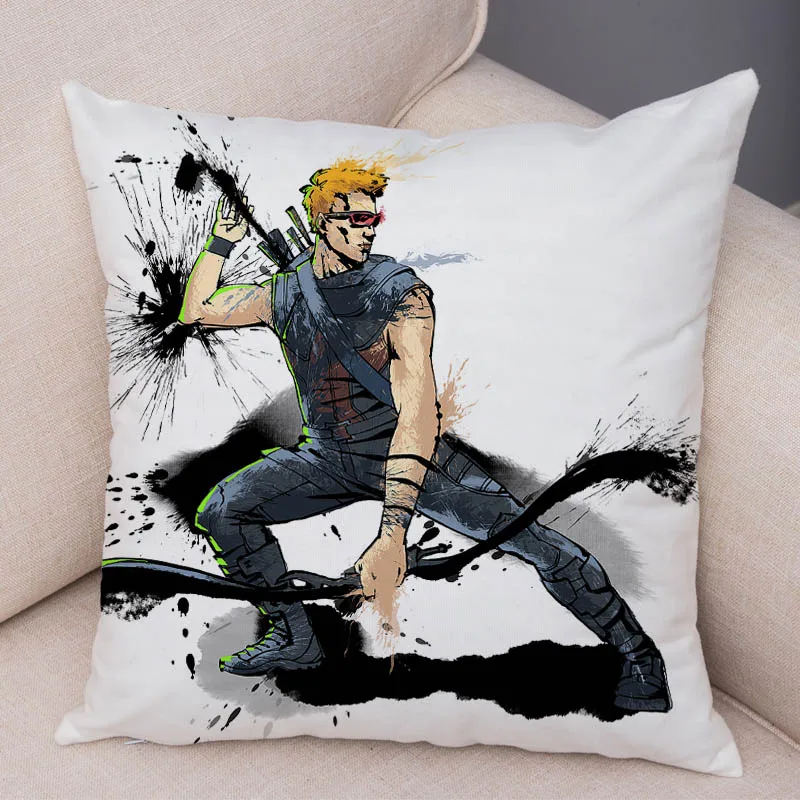 19 Marvel Мстители Капитан Америка Халк Наволочка Декор Подушка супергероя чехол для дивана дома супер мягкие короткие плюшевые наволочки - Цвет: 19