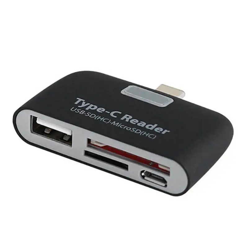 Прочный кард-ридер износостойкий usb type-C концентратор конвертер USB 2,0 PD зарядный адаптер TF карта памяти OTG ридер