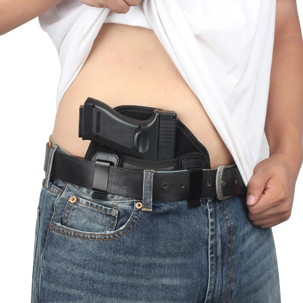 Охотничий кожаный чехол Glock17 с защитой от царапин Glock IWB G17 кобура для пистолета черный тактический ремень кобура VI8001