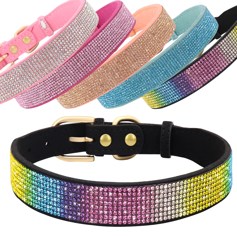 Hotlion Collar De Perro Con Diamantes De Imitación, Lindo