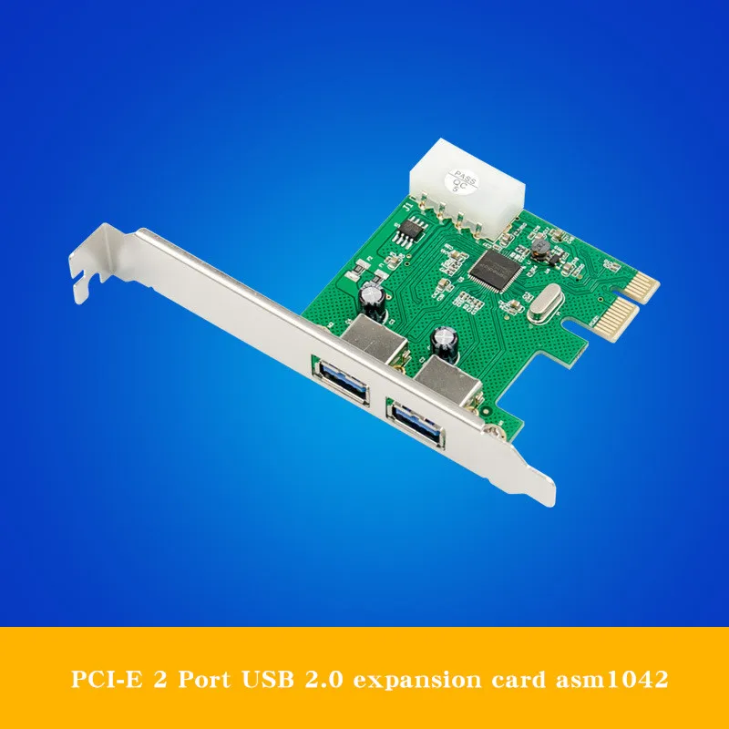 

PCI-E USB 3.0 expansion card PCIe dual port ultra high speed USB 3.0 plug and play asm1042