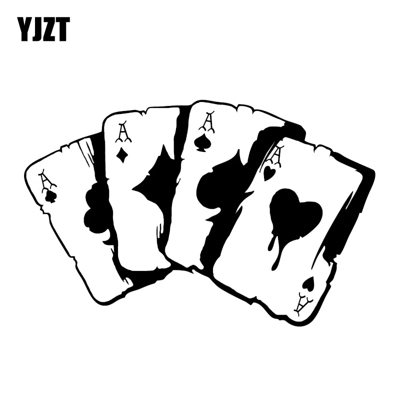 

15.3cm*9.9cm Poker Graphic Car Sticker Motorcycle Decoration Bumper Window Vinyl Decal