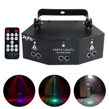 

RGB DMX Music Laser Auto Sound Star Projector Lamp Lights Christmas Disco Party DJ Stage Strobe Projetor Luces Xmas Led Lighting