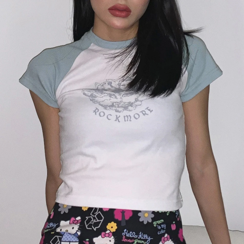 

Women's Summer T-Shirts 2019 New O Neck Short Sleeve Cute Cartoon T-Shirt for Girls Students Lady BF Style Tops Tees Apr15