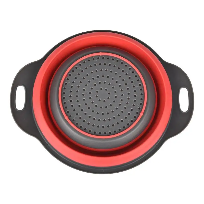 Silicone Collapsible Drain Basket Filter Creative Folding Vegetable Fruit Storage Basket Kitchen Multifunctional Storage Tool