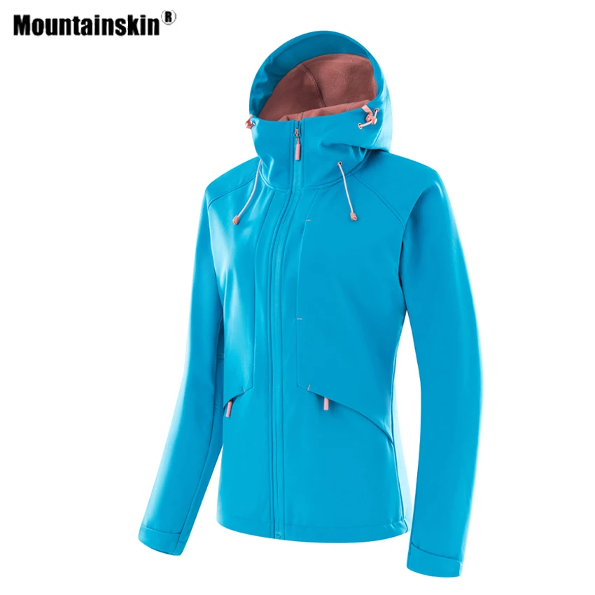 Ceny Mountainskin mężczyźni kobiety Softshell piesze wycieczki grube kurtki Outdoor Sports wiatroszczelna wspinaczka wiatrówka Trekking Camping płaszcze VA618