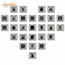 Hapiship Daisy Happy Merry Christmas очаровательные звенья подходят 9 мм браслет серебро Нержавеющая сталь Ювелирные изделия Сделай Сам DJ242