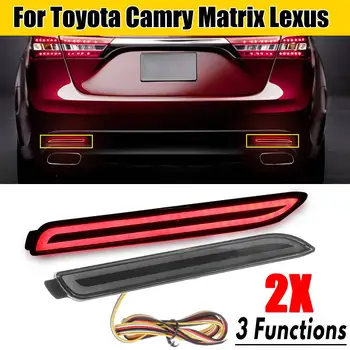 

3 3 Functions LED Car Rear Bumper Reflector Tail Brake Light Bar For Toyota Camry Reiz-WISH SIENNA Innova-Lexus ISF GX470 RX300
