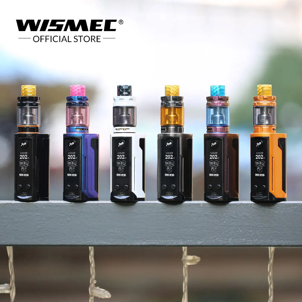 Koop Originele Wismec Reuleaux Rx GEN3 Dual Mod Doos 230W Met Gnome King Tank 5.8 Ml Elektronische Sigaret Vape Mod Kit