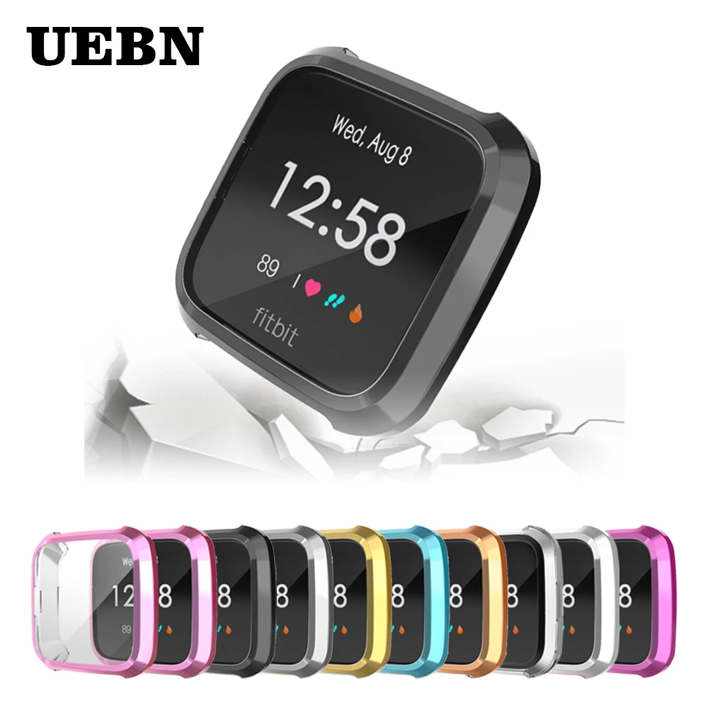 Силиконовый защитный чехол UEBN для Fitbit Versa Lite гальванизированный из ТПУ Чехол Для |