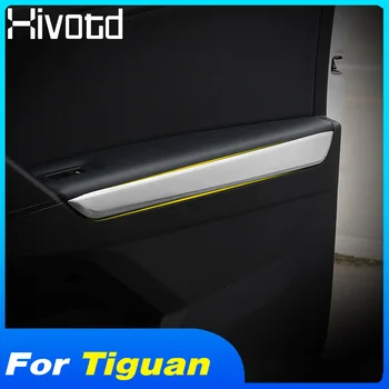 

Hivotd For vw Volkswagen Tiguan mk2 accessories car inner door handle cover armrest panel trim insede frame matte 2019 2018 2017