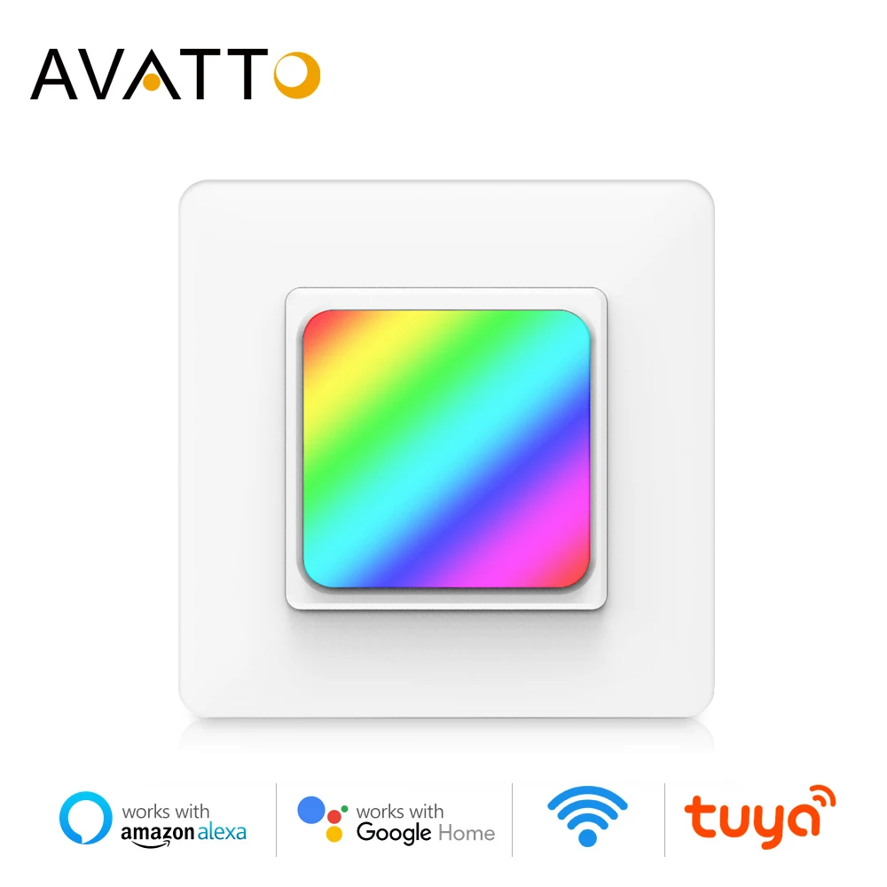AVATTOTuyaLEDSmartLightSwitchwithRGBNightlightSmartLifeAPP