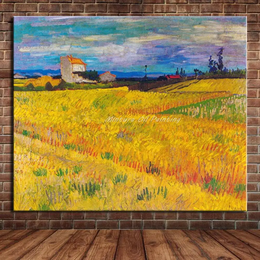 

Wheat Field Of Vincent Van Gogh Handmade Reproduction Famous Oil Painting On Canvas,Wall Picture For Living Room,Home Decoration