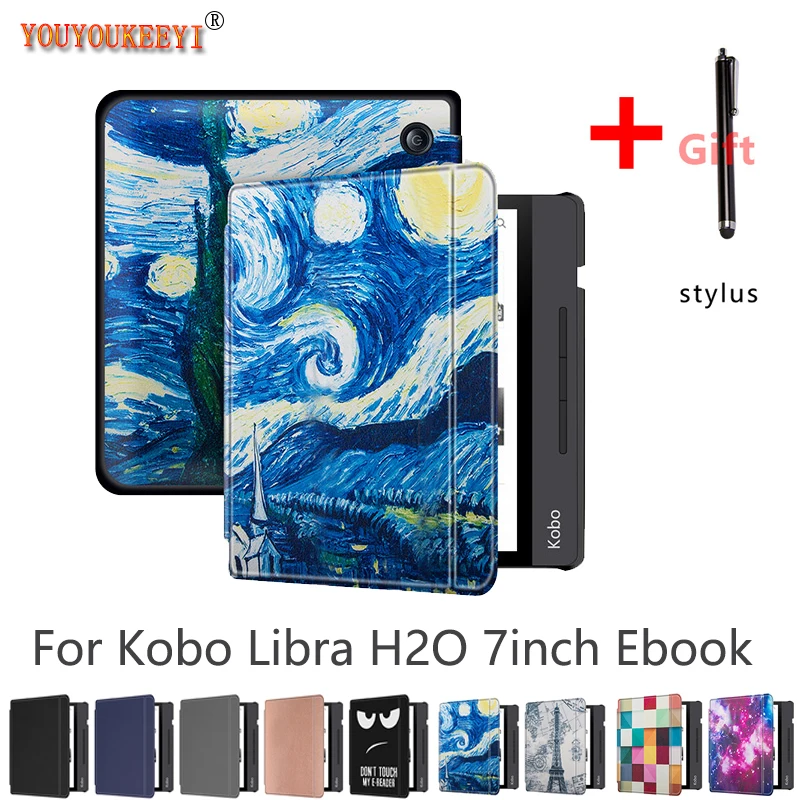 Funda For Kobo Clara 2e Case 2022 Cute Painted Leather Cover For Etui Kobo  Clara 2E Cover Capa Smart Ebook Case Kids - AliExpress