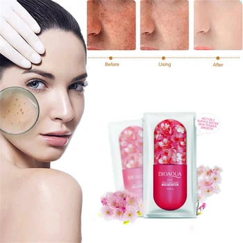 

1Pcs Mountain Spring Water Skin Care Mask Sakura Facial Essence Moisturizing Oil Control Mask For Blackhead Remover Wrapped Mas