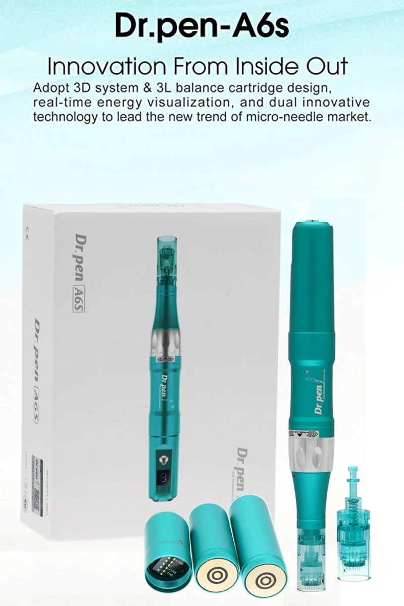 Dr pen ultima a6s elektrisk microneedling dermapen för hudvård_voghion.com