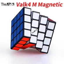Qiyi Valk4 M 4x4x4 Магнитный магический куб без наклеек скоростной куб VALK 4 M Черный Valk4M куб кубики развивающие игрушки