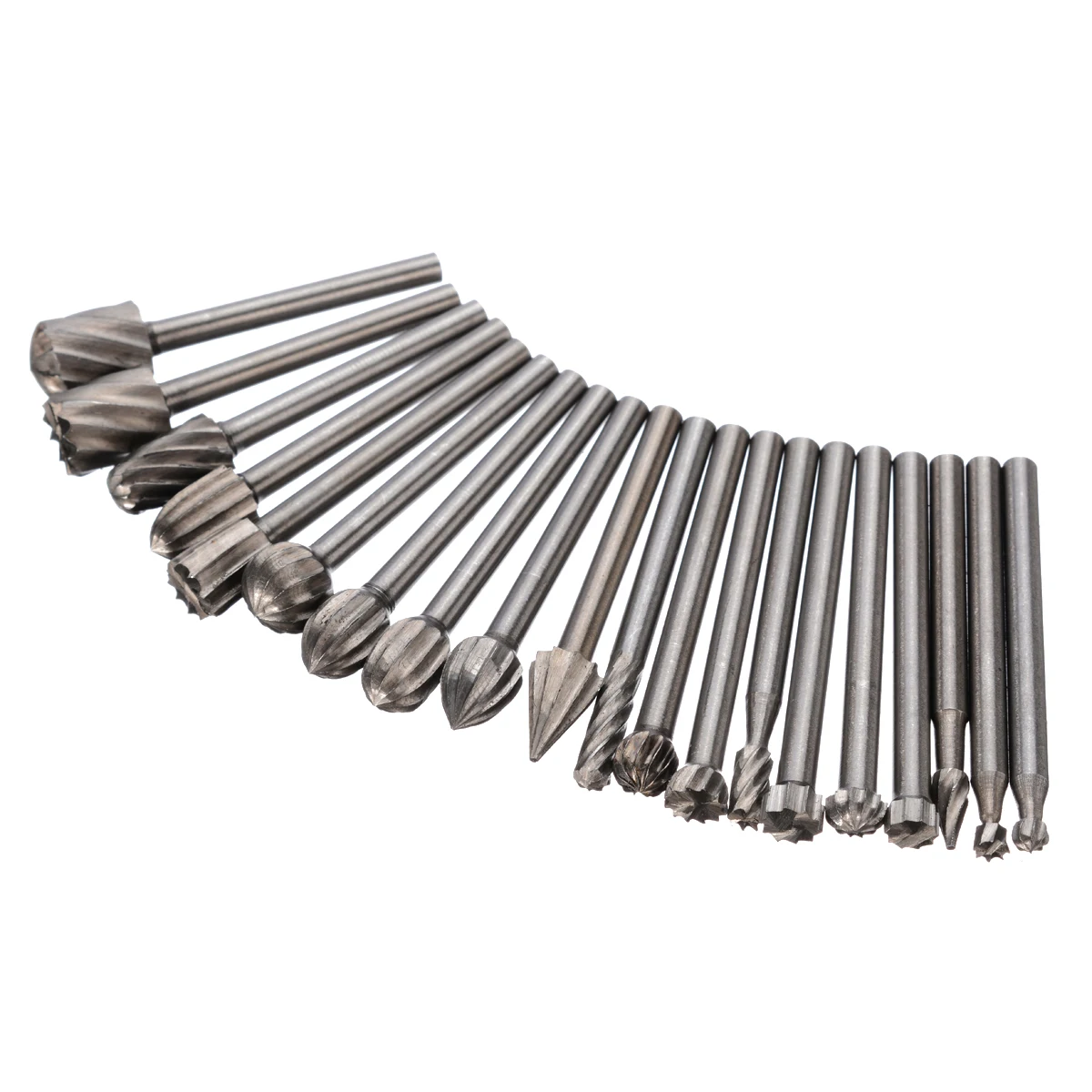 20pcs 3mm HSS Routing Router Bits Burr Milling for Rotary Engraving Machine Tools