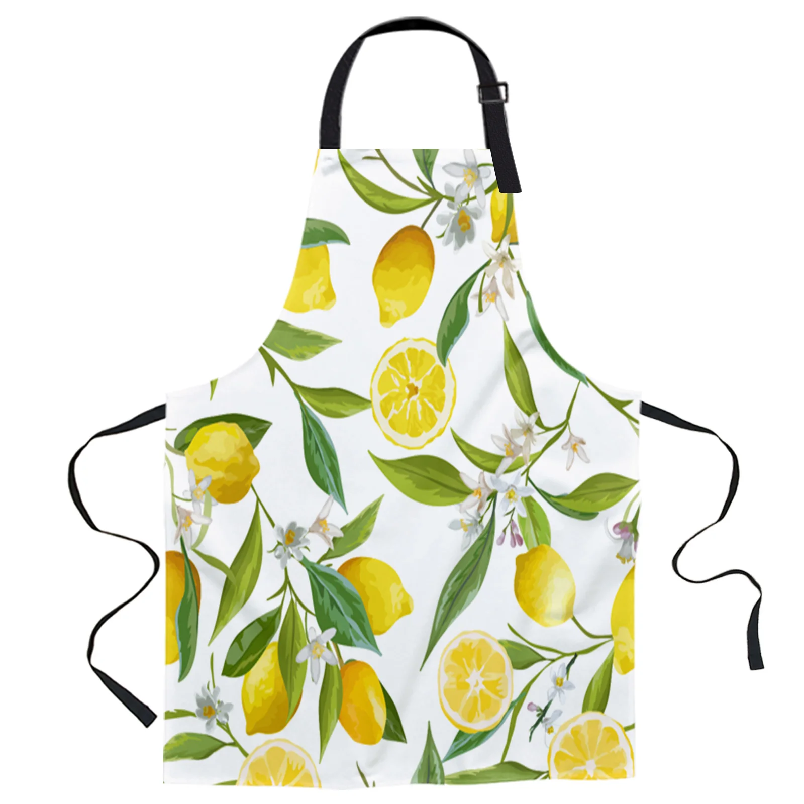 Fruit Lemon Yellow White Aprons for Women Men Kid Cooking Baking Apron