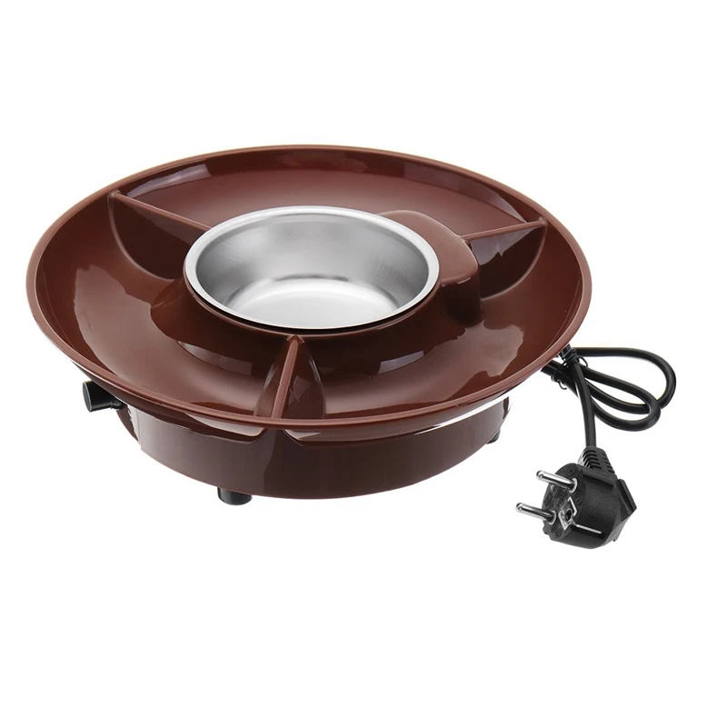

230V 50Hz 260Ml Electric Melting Pot Chocolate Fondue Maker Candy Dessert Cheese Fountain Boiler Adjustable EU Plug