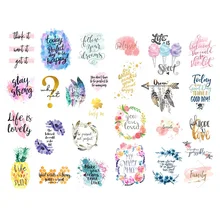 1 шт. акварельные слова приветствие благословение текст корейский Precut украшения наклейки стол органайзер школьные принадлежности офисные аксессуары