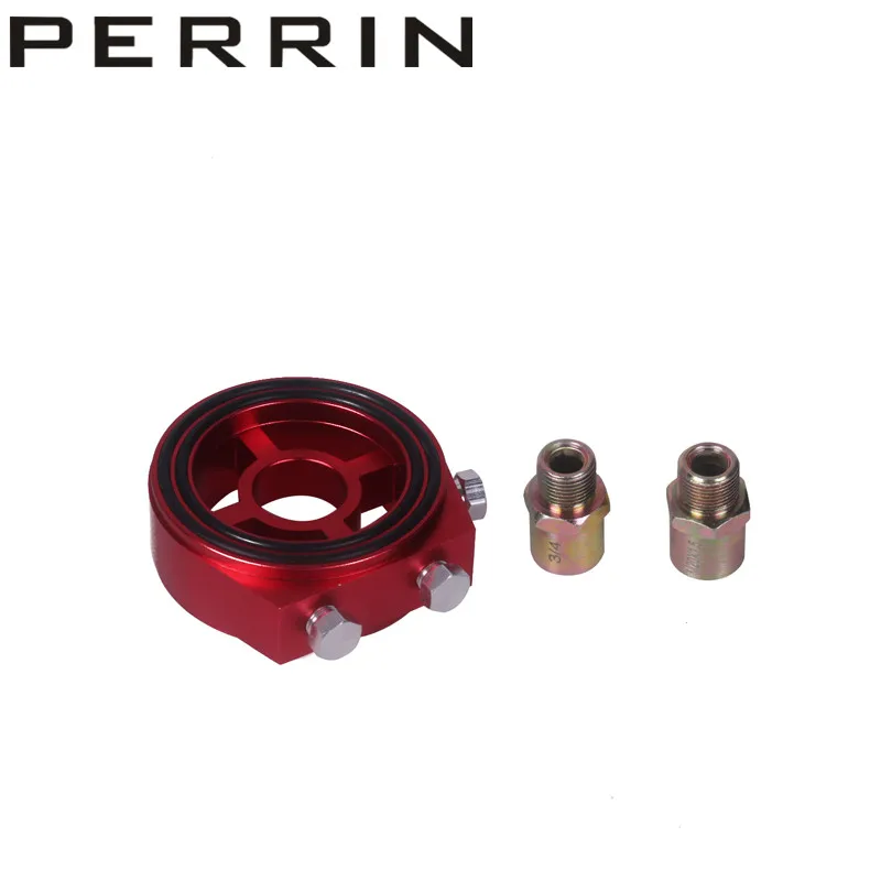 Oil Filter Cooler Sandwich Plate Adapter red/blue/silver |