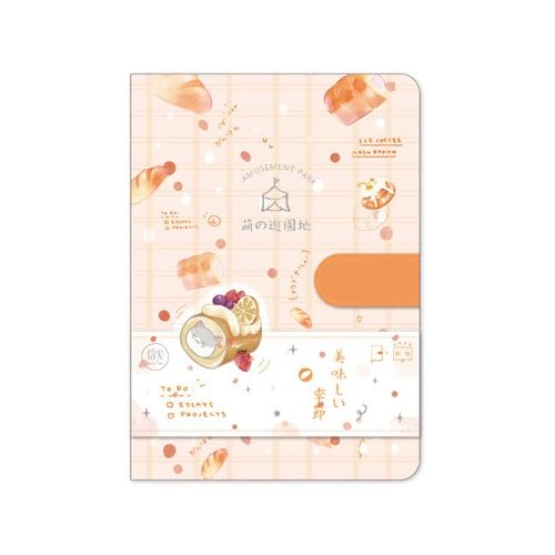 Kawaii Cat PU Cover Magnetic Notebook Planner Book Cute Painted Girl Journal Diary Notebook School Notebook Weekly Planner - Цвет: Bread