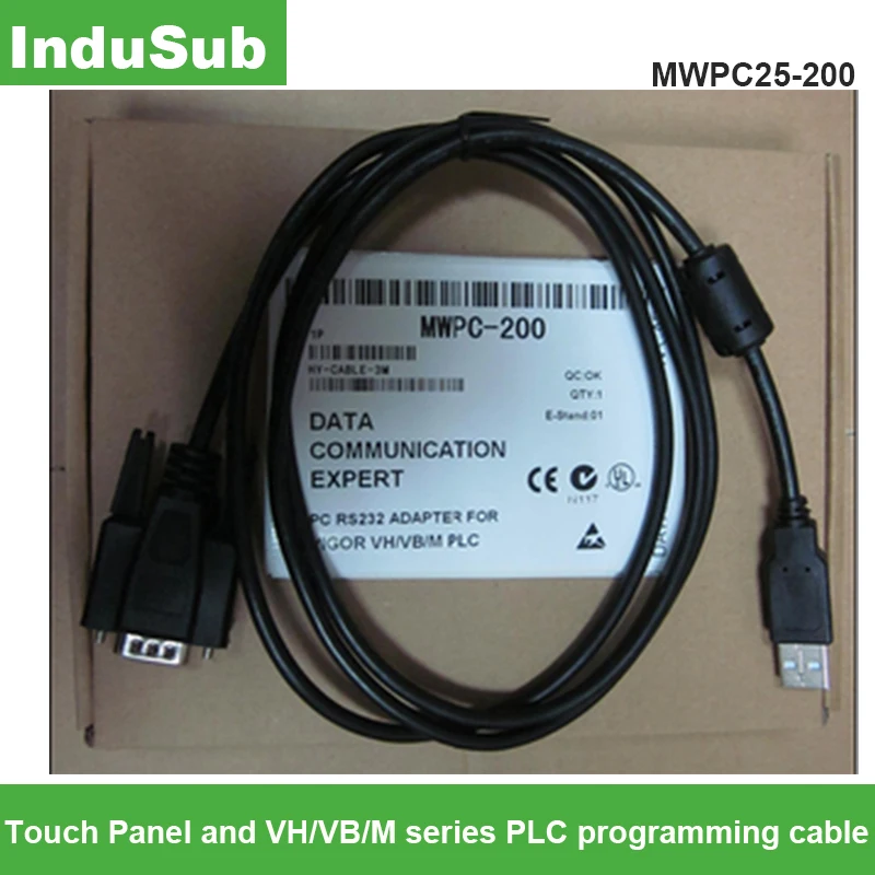 Совместимый MWPC-200 PLC кабель программирования Сенсорная панель и VH/VB/M серия |