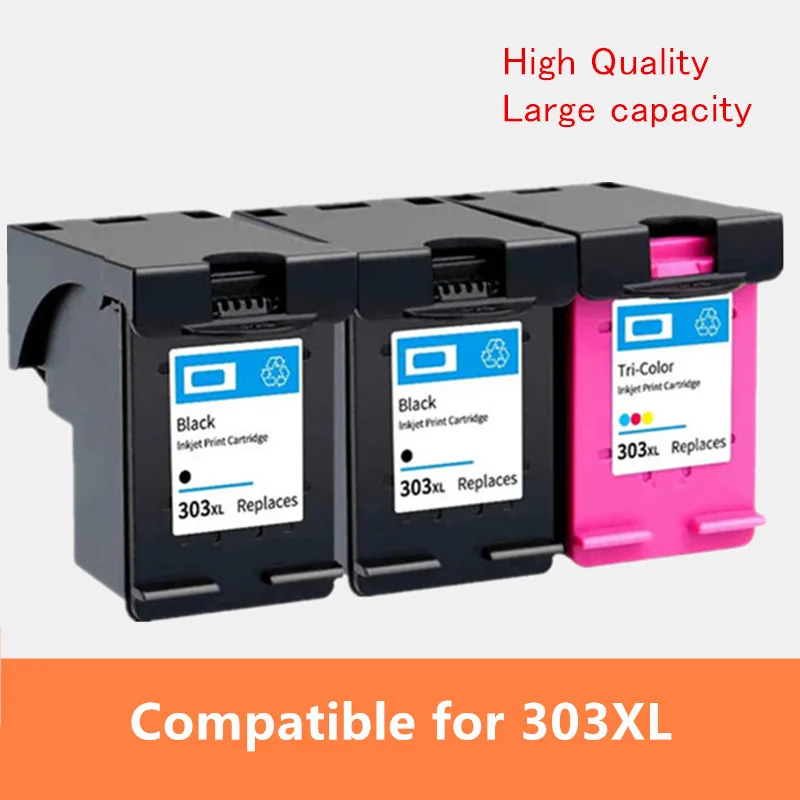 2Pk Black 1Pk Color 3 предмета в комплекте 303XL совместимый чернильный картридж для hp 303 Замена для hp 303 xl зависть фото 6220 6230 6232 6234 7130 7134 7830 принтер - Цвет: 2Pk Black 1Pk Color