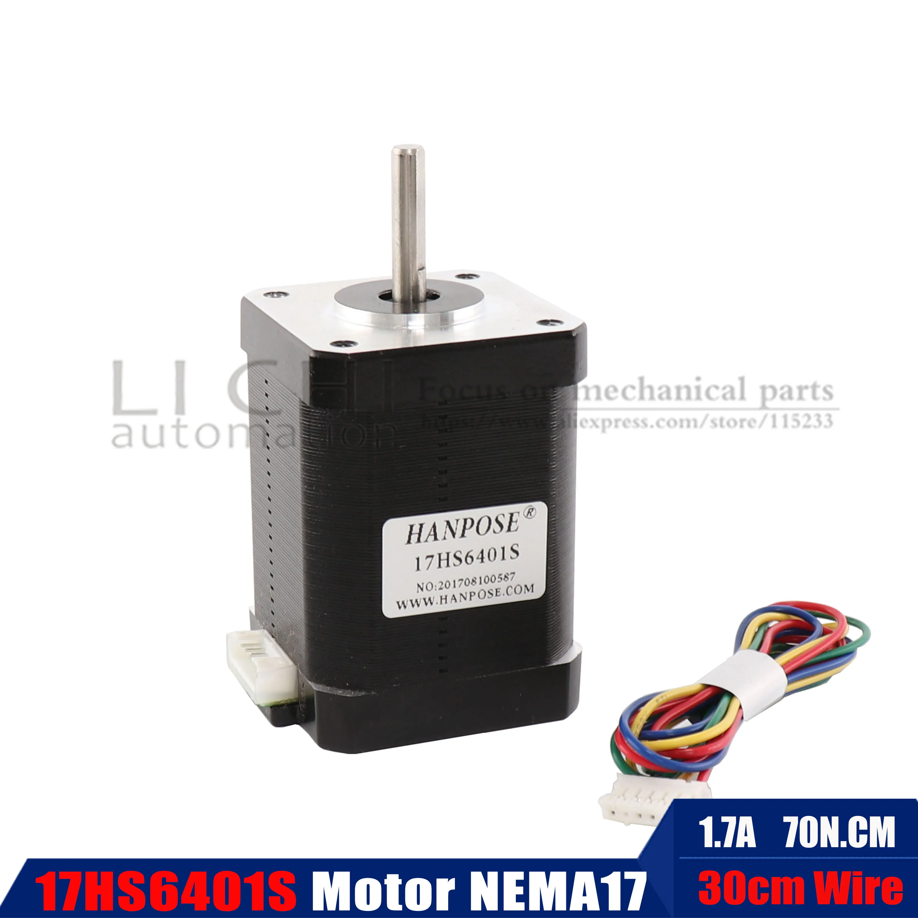 Шаговый двигатель 17HS6401S 70.N. CM 42 motor Nema 17 для 3D принтера CNC 1.7A 1 шт.|Шаговый двигатель|