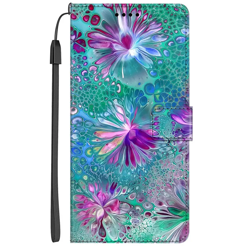 Elegant PU Leather Book Wallet Phone Case with Magnetic Closure and Card Holder Feature