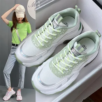 

Spring 2020 Autumn Platform Sneakers Women Thick Bottom Dad Shoes Casual Shoes Breathing Non-slip Comfortable Leisure Shoes