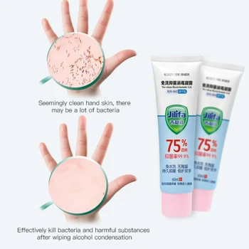 

60ml Hand Sanitizer Gel- Kills Antibacterial Spray Germs Bacteria Quick-drying Antibacterial Gel Disinfectant Hand Washing Free