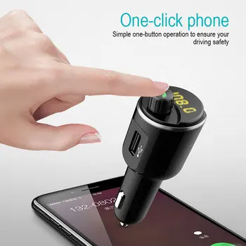

Smart Bluetooth Fm Transmitter Dual USB T21 Charger Handsfree Car Bluetooth Portable 3.1A Bluetooth Car Kit