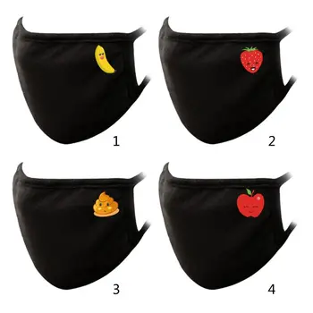 

Cotton Half Face Mouth Mask Cartoon Fruits Printed Dustproof Muffle Respirator