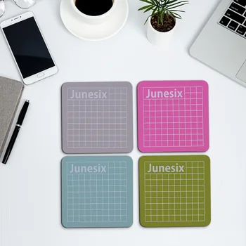 

Junesix 6x6cm Mini Self Healing Cutting Mat Double Sided with Grid Design Non-slip PVC Cutting Board for Arts & Crafts Projects