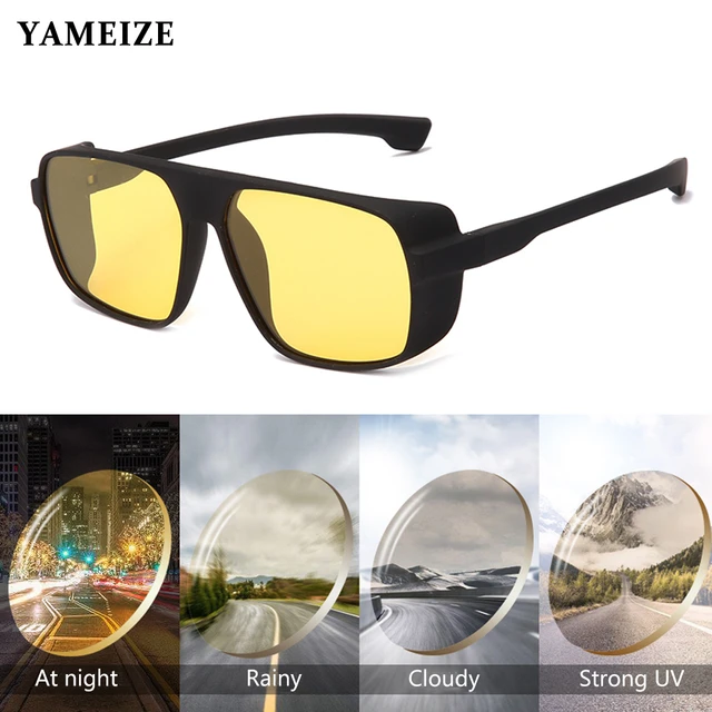 YAMEIZE – lunettes de Vision nocturne polarisées, pour la conduite, Sport,  Anti-éblouissement, Vintage, Gafas